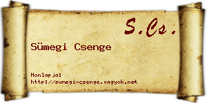 Sümegi Csenge névjegykártya